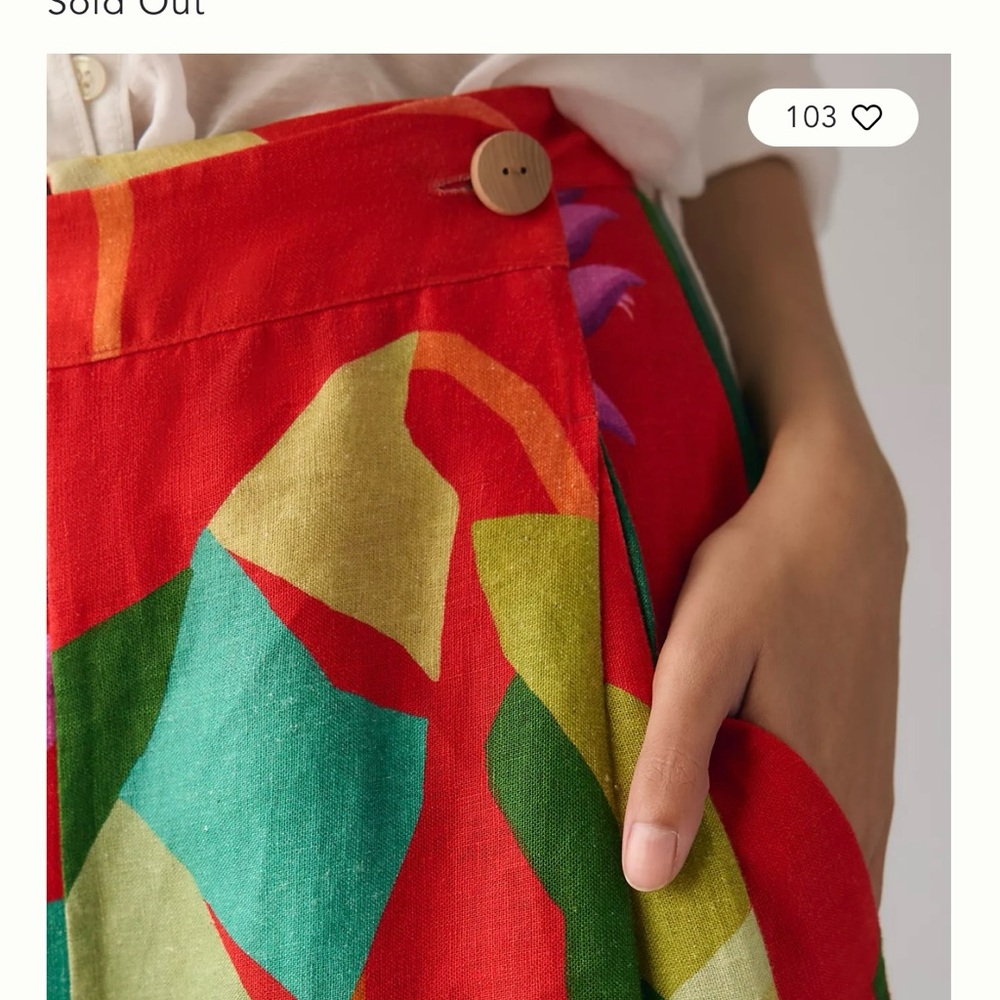 FARM Rio Heliconia Red Wide-Leg Tropical Print Pants - Picture 6 of 16